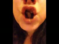 Poop Fetish Porn Film - Nasty teen chews and spits out crap